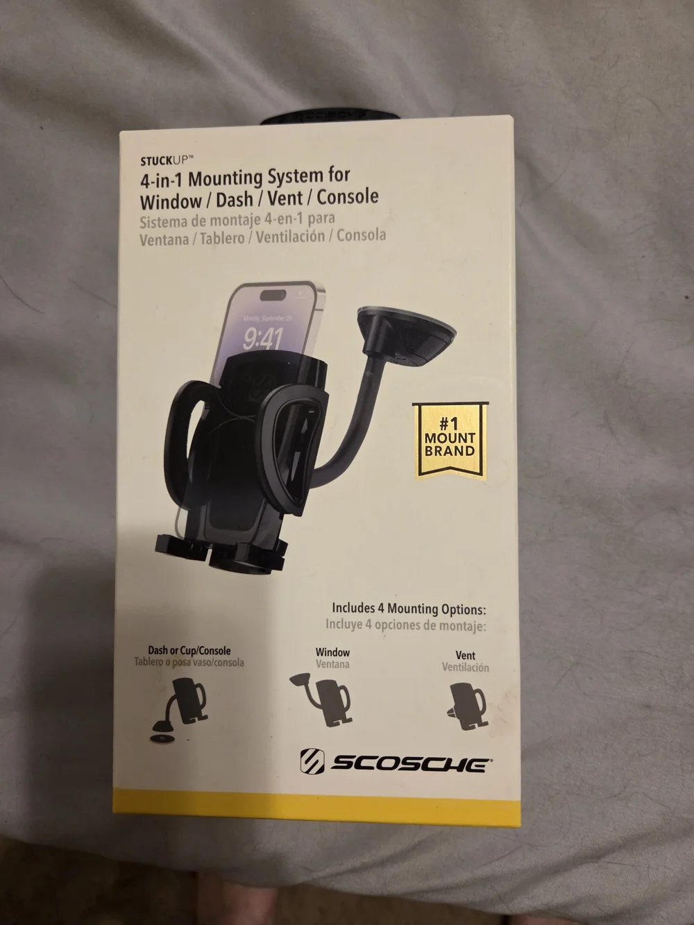 Scosche 4-in-1 Car Phone Mount Holder — Black